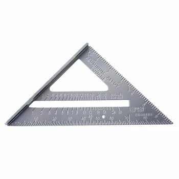 

All in One Aluminum Square Speed 7Triangle Ruler Protractor Line Scriber Silver
