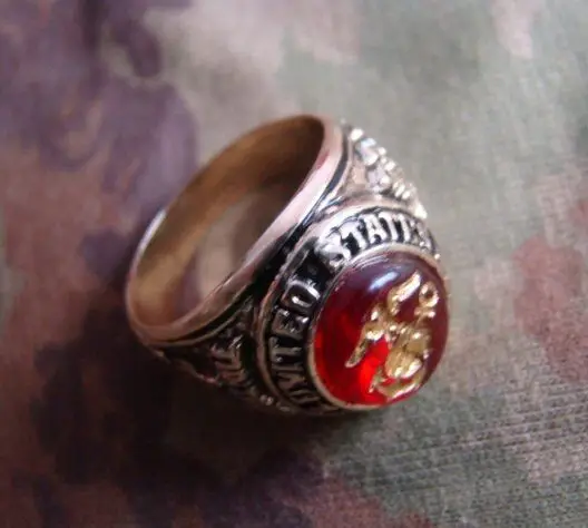 tomwang2012. US UNITED STATES USMC MARINE CORPS MILITARY RETRO HONOR RING SIZE 10