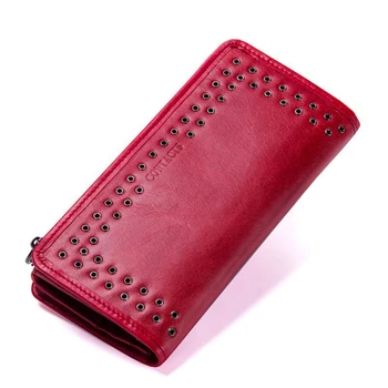 

Leather multi-function wallet hand-held fashion long unisex cow leather wallet 2019 new casual handbag