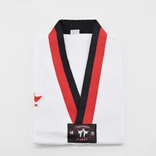 Mai Lin M-LIN одежда для тхэквондо в полоску Одежда для тхэквондо можно вышитые печатные слова тренировка таэквондо костюм