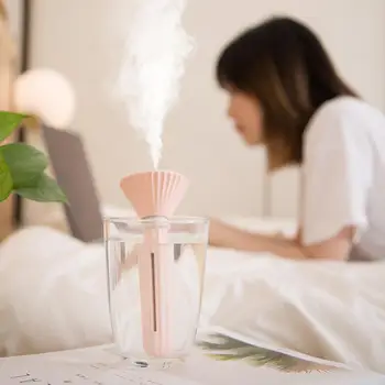 

45ml/h Ultrasonic USB Air Humidifier Aroma Essential Adjustable Wide Adaptability Super Sound-off Oil Diffuser Doughnut Shape