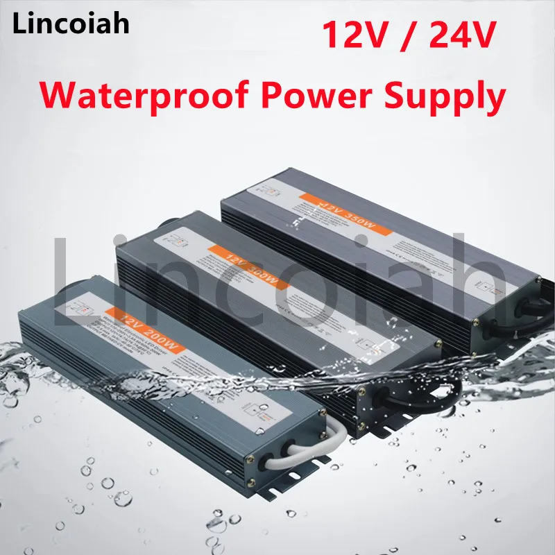 Waterproof Lighting Transformers AC 220V DC 12V 24V LED Driver Adapter 60W 100W 200W 300W 400W Power Supply For Light strips | Лампы и