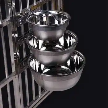 

Stand Water Bottle Dog Food Bowl Stainless Steel Hanging Feeder Pet Food Container Snacks Miska Dla Psa Golden Retriever 40GW32