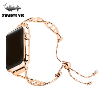 

Women Rose Gold band for apple watch 38/40mm 42/44mm Stainless Steel strap watchband Bracelet band for iwatch series 1 2 3 4 5
