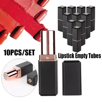 

10pcs/set DIY Lipstick Empty Tubes Self-made Lipstick Containers Tubes Portable Women Cosmetic Makeup Tools Kit Professional
