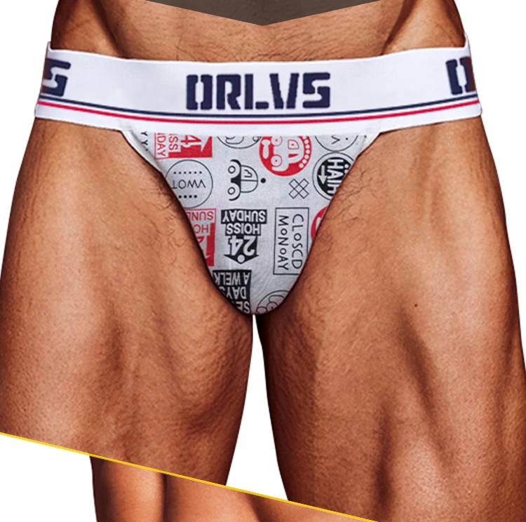 ORLVS Men's Underwear Men Sexy Briefs Jockstrap Pouch Cuecas Man Cotton Panties Thongs Mesh Underpants Gay Slip Homme Srting best men's underwear for ball support