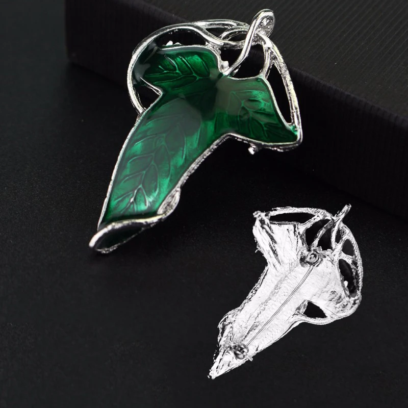 Эмалированные булавки Elf с зелеными листьями из лориенов толькиен галадриэль