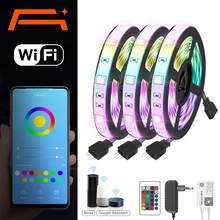 LED Light Strips,Works with Alexa Google Home,Wifi Controller 5050 RGB LED Light ,App and Remote Control, for Home Decoration