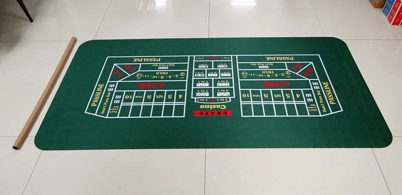1.8M Craps Mat Rubber Table Cloth Dice Game Gift Casino layout Carry bag is free