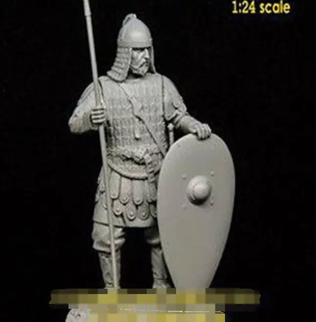 

Unassambled 1/24 75mm ancient WARRIOR stand with BASE Resin figure miniature model kits Unpainted