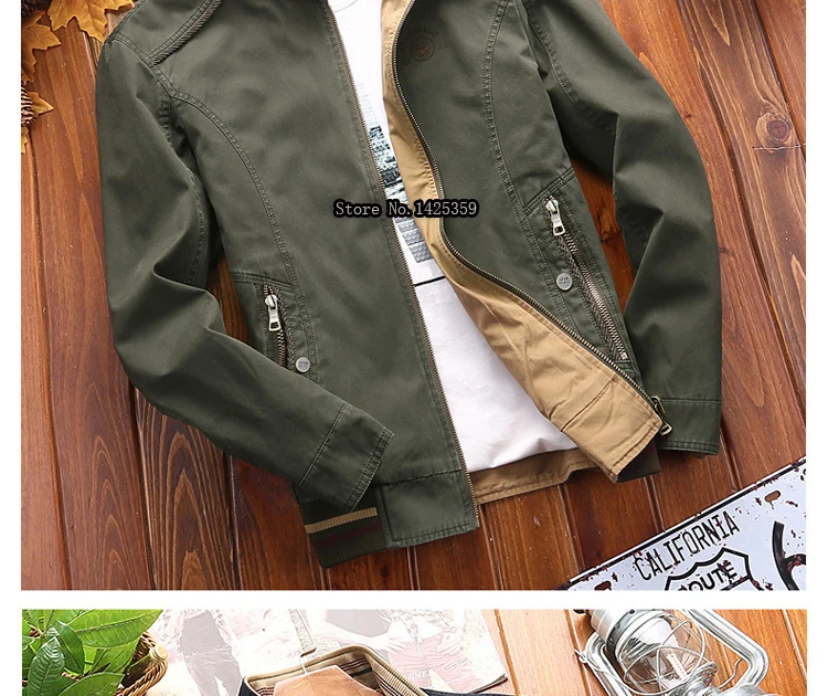 JEEP SPIRIT брендовая осенне-зимняя куртка Мужская двухсторонняя одежда Хлопковая мужская куртка плюс размер M-4XL Ветровка Военная куртка
