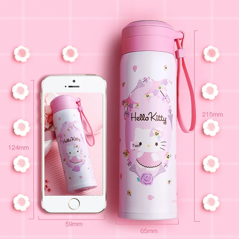 Hello kitty Изолированная чашка бизнес портативная чашка из нержавеющей стали с надписью настраиваемая сменная стеклянная креативная чайная чашка