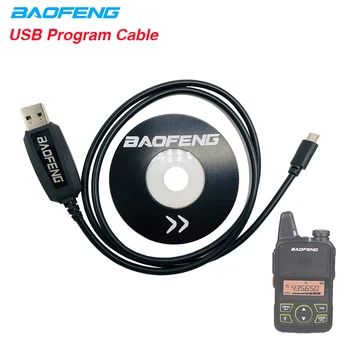 

100% Original Baofeng BF-T1 USB Programming Cable bf t1 Writing Frequency Line With CD Driver bft1 Walkie Talkie Accessories