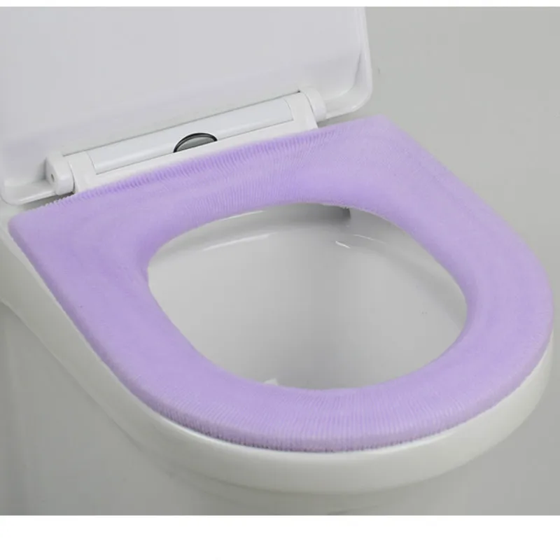 Универсальное теплое мягкое моющееся сиденье для унитаза Чехол коврик набор для домашнего декора коврик для унитаза чехол для сиденья Крышка для унитаза аксессуары - Цвет: type3 purple