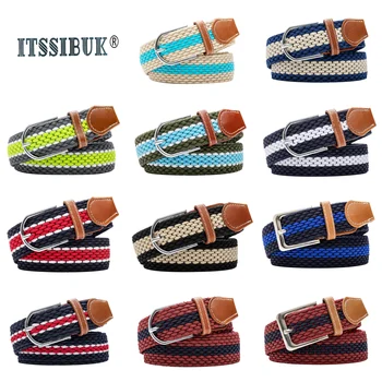 

2019 ITSSIBUK Nonporous Elastic canvas belt outdoor tactical men&women high quality alloy buckles belts for casual belt105-110cm