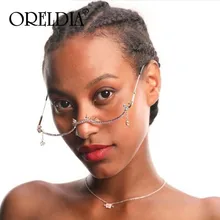 Модные женские очки с бриллиантами, оправа, новые роскошные винтажные золотые серебряные цветные стразы с цепочкой, капли воды, очки с полуоправой