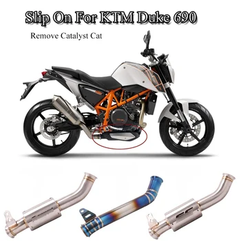 

Replace Catalyst Cat Motorcycle Exhaust System Pipe Connecting Pipe Link Mid Piep For KTM Duke 690 Moto Exhaust System Modified