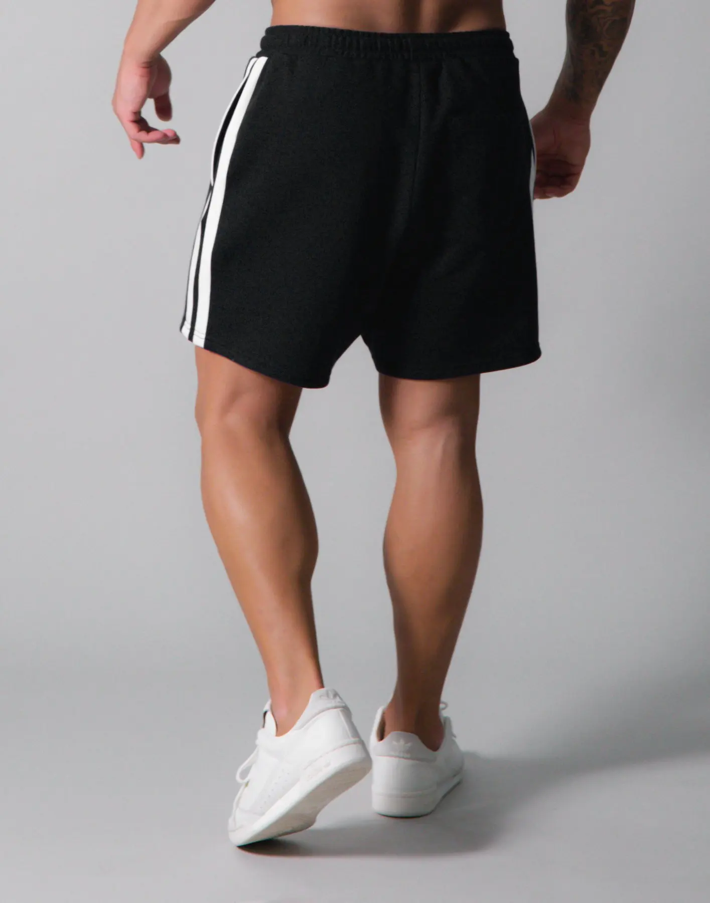 2021 New Men Gym Cotton Shorts Run Fitness Side Striped Jogging Sports Bodybuilding Sweatpants Male Workout Training Short Pants best casual shorts for men