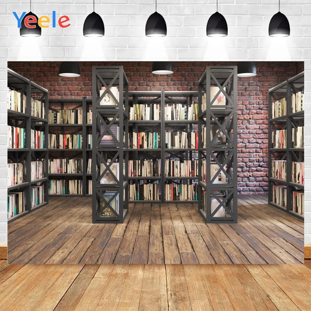 

Yeele Study Photography Backdrops Old Bookshelf Wooden Board Floor Photo Backgrounds Photocall For Photo Shoot Props Photophone