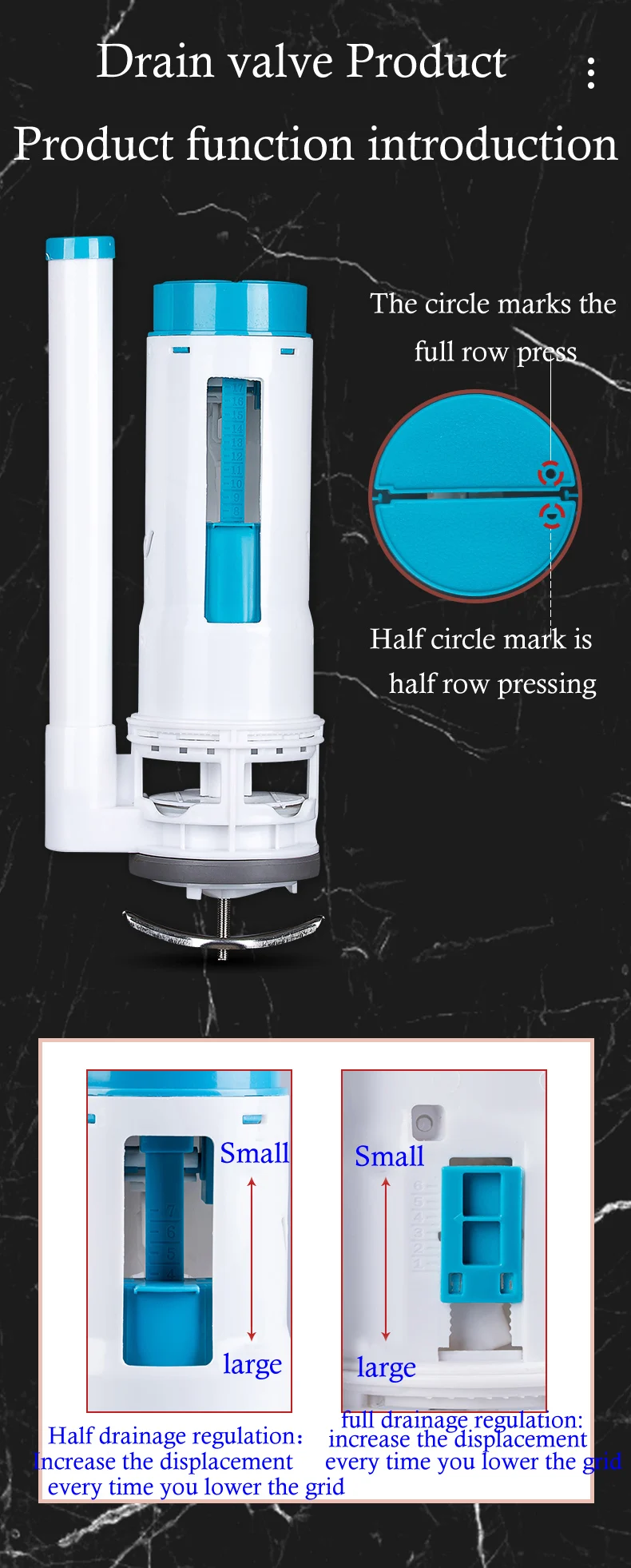 Description Picture 5 of itemGeneral Toilet Water Tank Accessories, Water Inlet Valve, Flush Tank, Drainage Toilet Water Supply Device