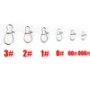 20pcs Fishing Connector pin Fast Clip Lock Snap Swivel Solid Rings Safety Snaps Fishing Hook Tool Stainless Steel Accessories ► Photo 3/6