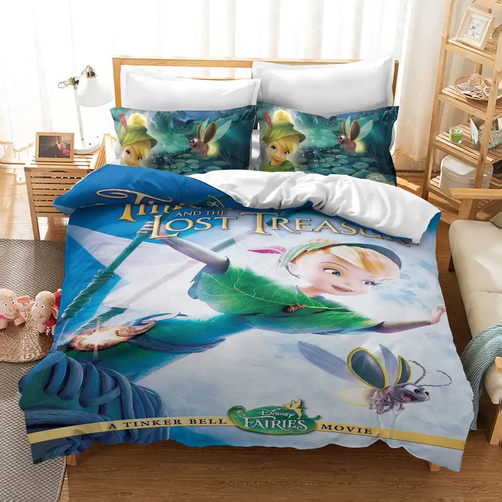 Magnificent tinkerbell bedding set Disney Tinker Bell And The Pirate Fairy Hd Printed Pattern 3d Quilt Cover Pillowcase Children Full Size Bedding Set Girls Gifts Sets Aliexpress