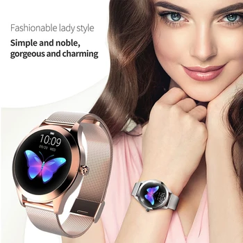 

Smart Watch Band For Women IP68 Waterproof Heart Rate Monitoring Bluetooth For Android IOS Fitness Wearable Bracelet Smartwatch