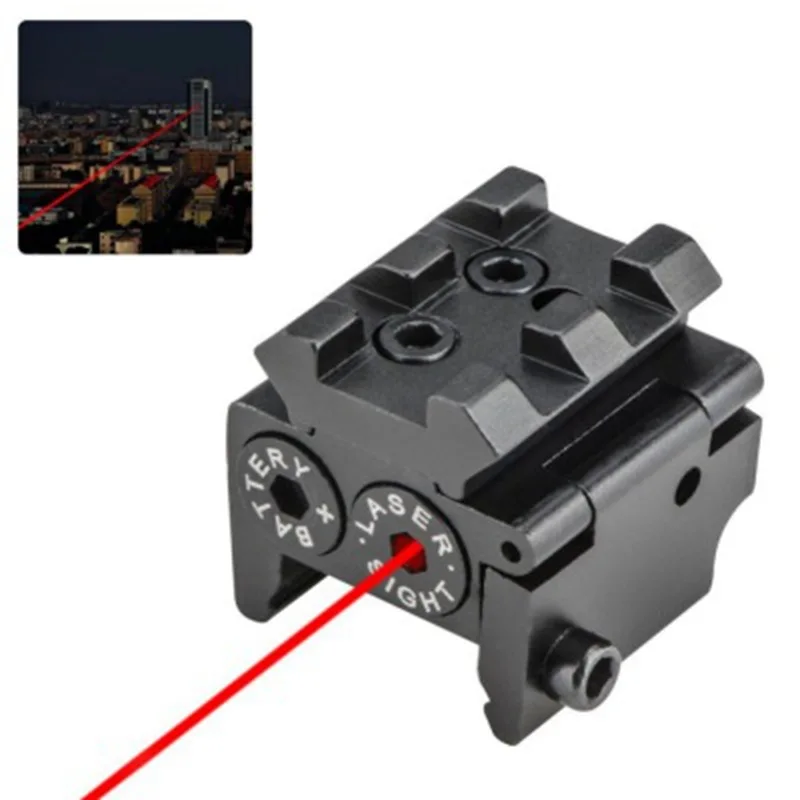 Мини Тактический Red Dot лазерный прицел 650nm 300 м 28x26 мм DC 4 5 в двойной Уивер для 20