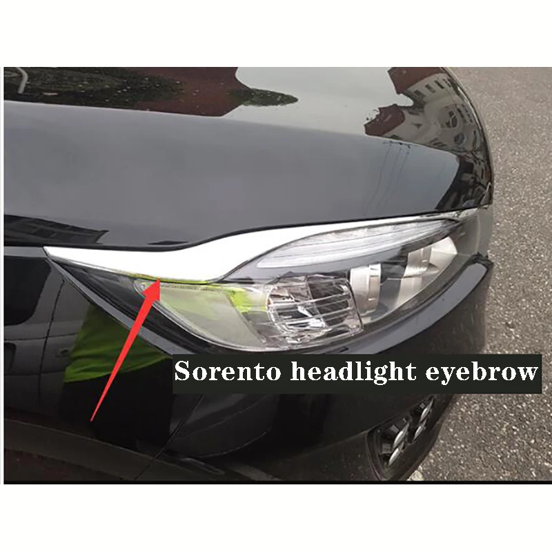 

Headlight decoration frame Car light frame trim Car light decoration frame ABS chrome plating For kia sorento 2015-2019