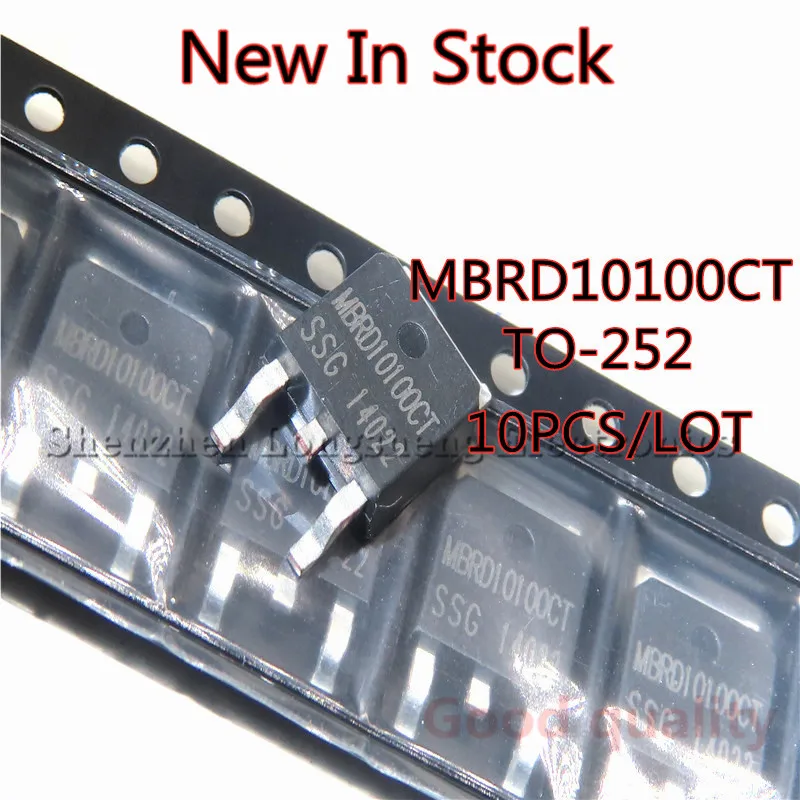 Novo diodo schottky original smd 10 fábricas mbrd10100ct 10100ct to-252 10a/100v smd