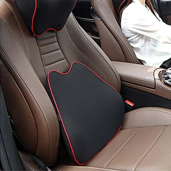 

Car Seat Lumbar Support Pillow Cushion Headrest Back Pillow Memory Cotton Lumbar Support For Office Chair Cushion
