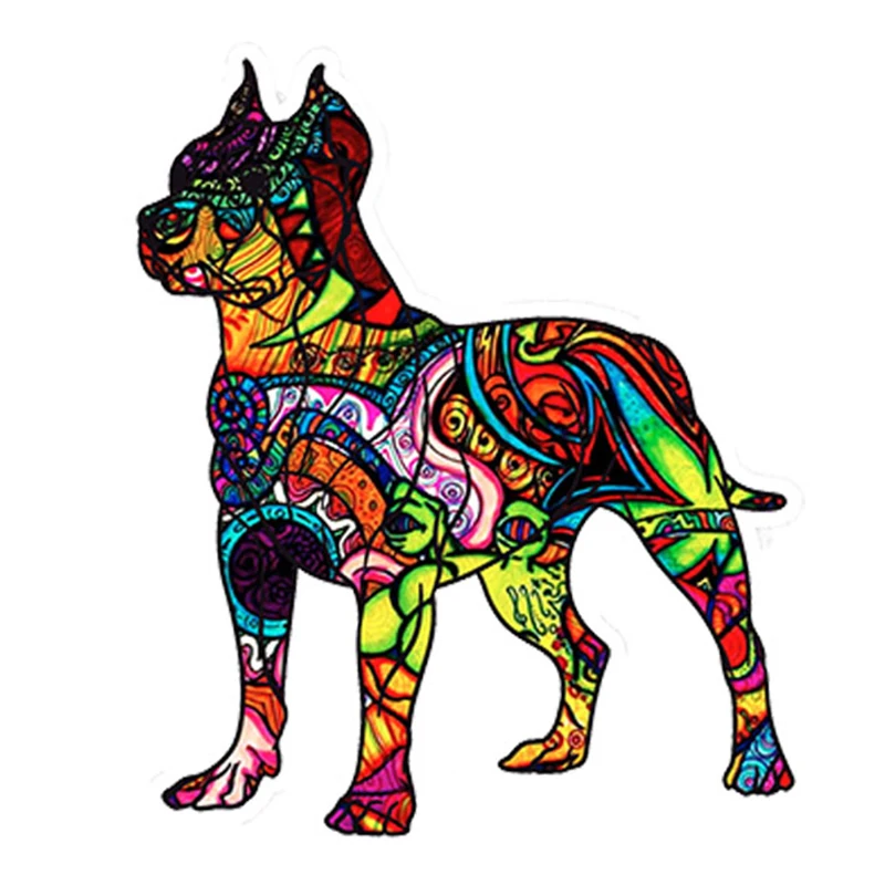 

HotMeiNi 13x9.75 cm 3D Car Sticker Styling Graffiti Pit Bull Dog Vinyl Decal Cup Tumbler Laptop Truck Window Door Wall Gifts
