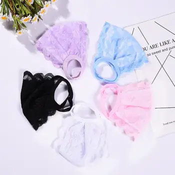 

1 Pcs Women Fashion Thin Masks Lace Double Cotton Masks Solid Color Sun Masks for Riding Masks Máscara de encaje Máscara facial