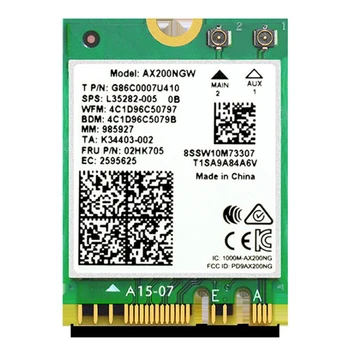 

Dual Band Wireless M.2 Wifi 6 for AX200 2974 Mbps Bluetooth 5.0 802.11 MU-MIMO NGFF Laptop Network Card Windows 10