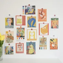 Papier affiche de peinture artistique abstraite Vintage, papier d'arrière plan nordique Ins, accessoires de tournage créatifs décoratifs pour bricolage, 30 feuilles, envoyer un autocollant 