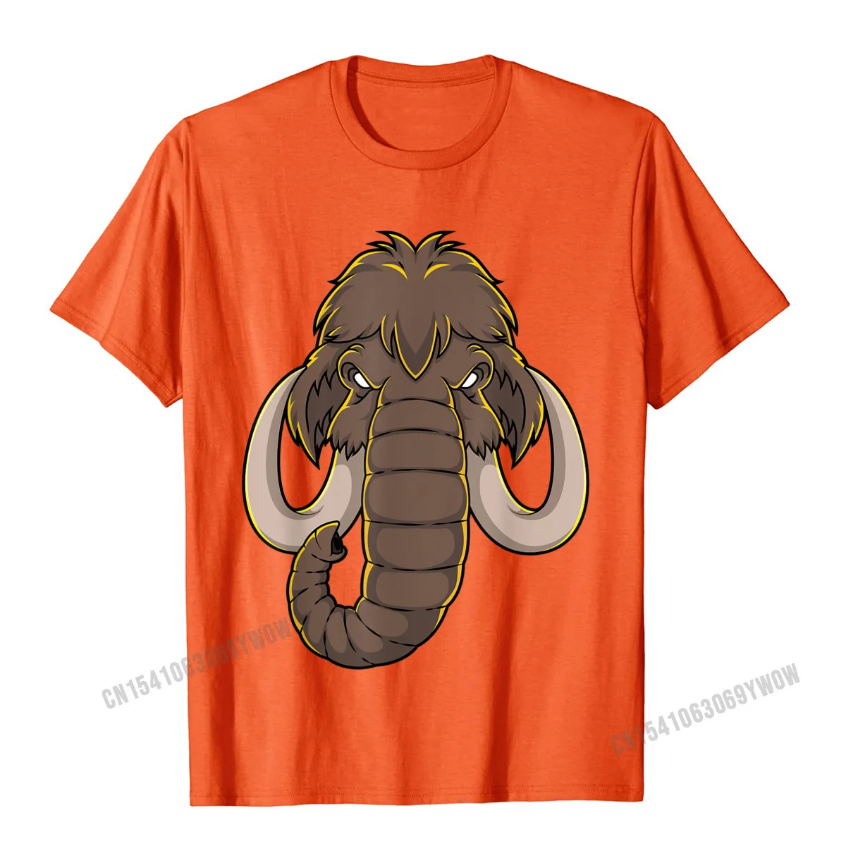 Camisa Crew Neck Tshirts Summer/Autumn T Shirt Short Sleeve Cheap 100% Cotton Cool Tops T Shirt Birthday Men's Woolly Mammoth Shirt Extinct Prehistoric Animal Lover Gift T-Shirt__750 orange