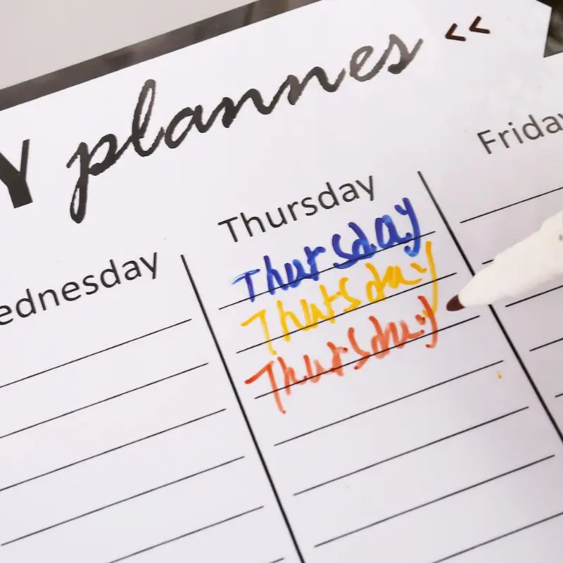 Weekly Planner Soft Magnetic Whiteboard Fridge Magnets Message Remind Memo Pad
