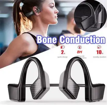 

Bluetooth 5.0 Headset Bone Conduction Sports Headphones Earphone Lightweight with Mic
