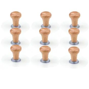 

9Pcs Glue Seamless Hook Simple Wooden Wall Hanging Hook Key Coat Hat Hook Wall Hanging Decoration Hooks for Home Office