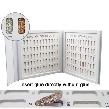 

120 Colors Nail Gel Polish Color Display Book Nail Art Dedicated Card Chart Painting Painting Manicure Gel Colors Showing Book