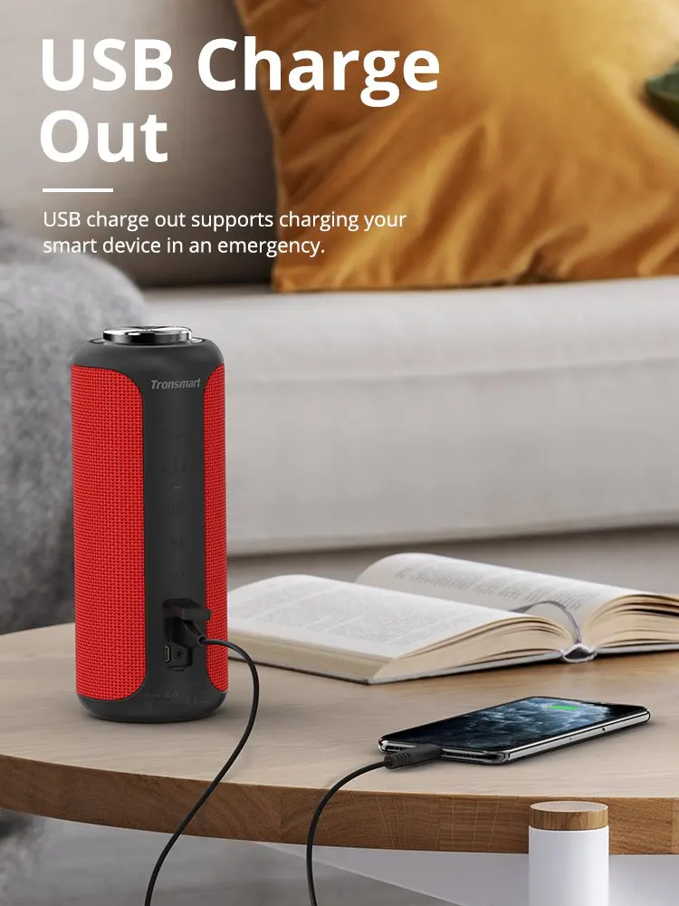 [Новейшая версия] Динамик Tronsmart T6 Plus улучшенная версия Bluetooth 40 Вт портативный