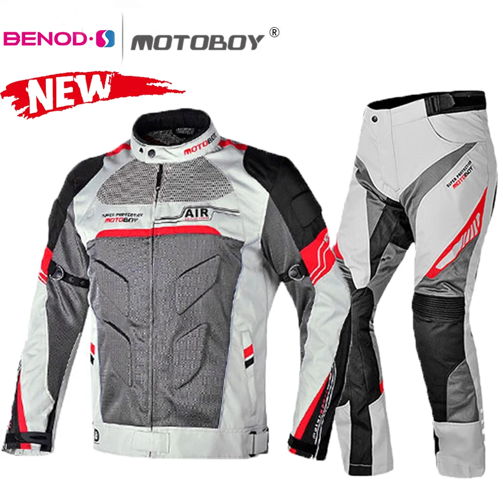 MOTOBOY Мужская мотоциклетная куртка дышащая Cross костюм светоотражающий для
