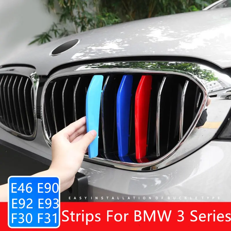 Автомобильные передние решетчатые накладки для BMW 3 серии E46 E90 E91 E92 E93 F30 F31 F34 G20 M Power