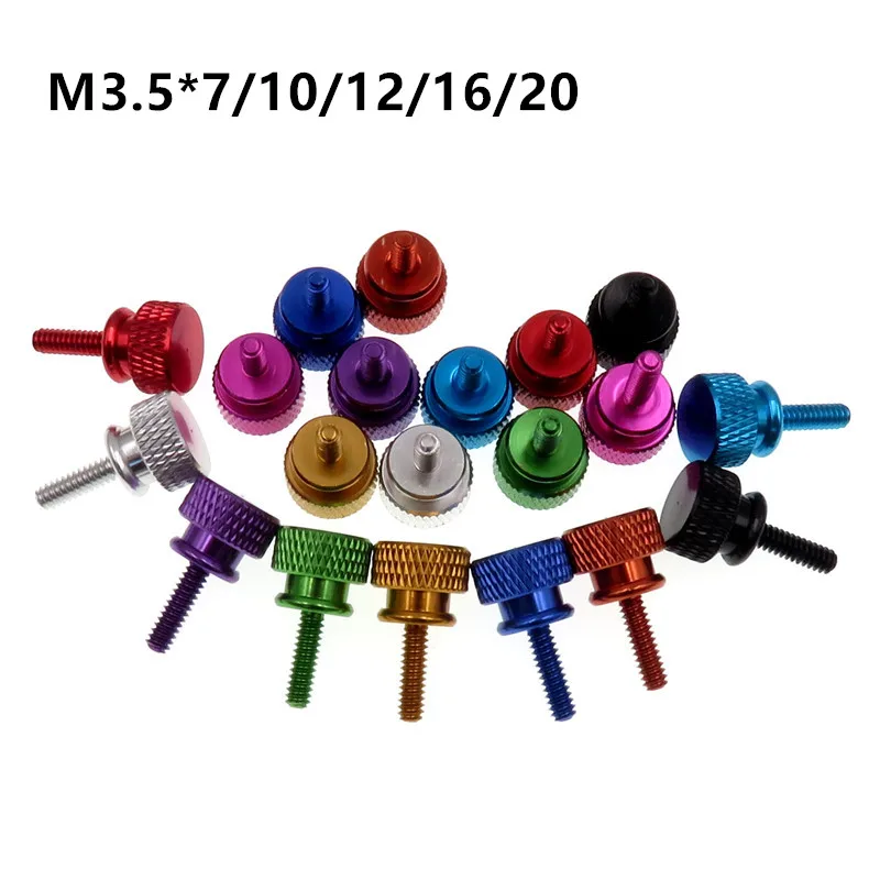 

M3.5 Colourful Aluminum Knurled Head Computer Case Hand Tighten Thumb Screws