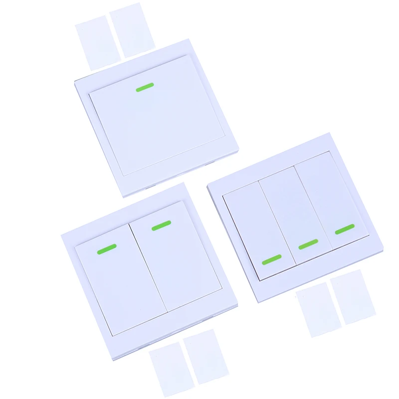 

433Mhz 86 Wall Panel Wireless Remote Control Switch Transmitter 1 2 3 Button RF Receiver For Bedroom Ceiling Light Lamp