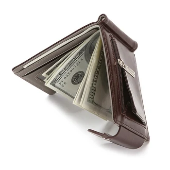 

Luxury Men Wallet Black Leather Bifold Wallet Credit Card Holder Solid Color Coin Purse Change Pouch Gift For Friend Dropship
