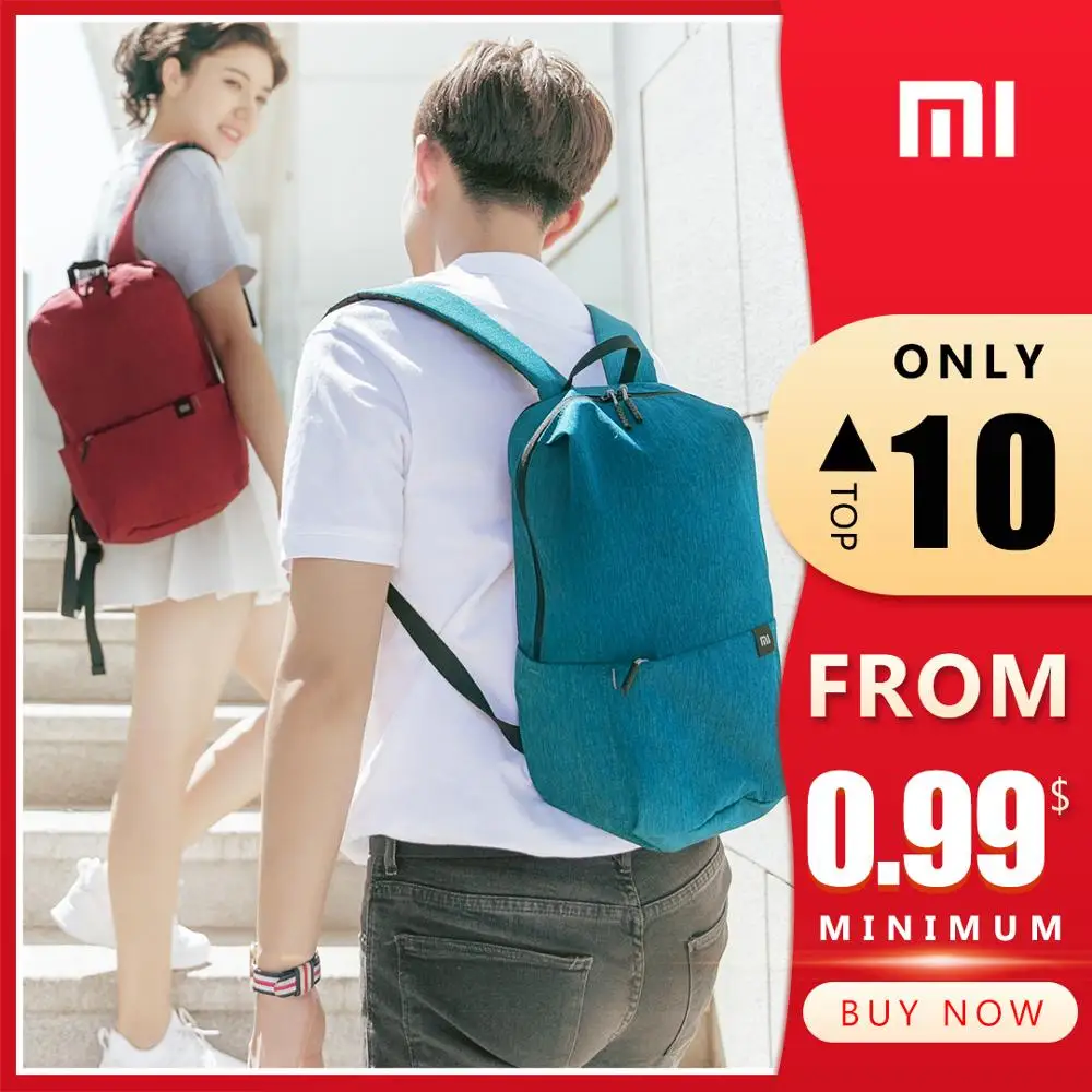 Официальный рюкзак Xiaomi 10L, водонепроницаемая сумка, 10 цветов, для спорта и отдыха, маленький размер, нагрудная сумка, унисекс, для мужчин, женщин и детей