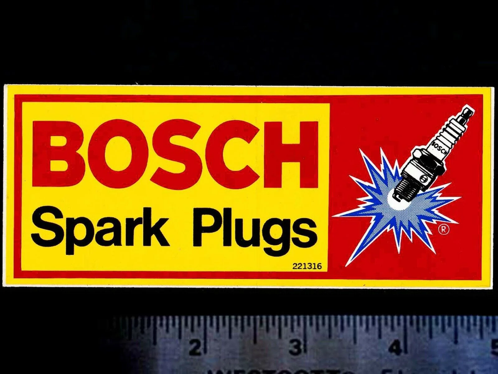 For X2 Bosch Spark Plugs Original Vintage 1970's Racing Decal/sticker