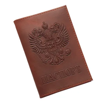 

Business Travel Cowhide Genuine Leather Passport Cover Women Men Credit Card Holder Driver License Wallet Organizer Black Brown