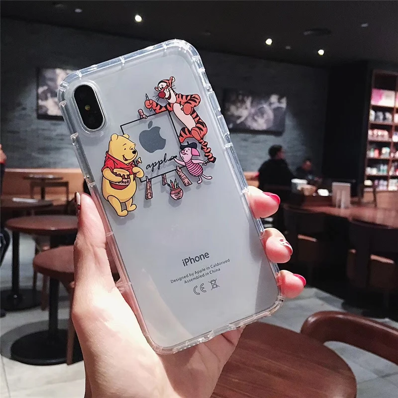 Милые чехлы для телефонов с изображением Винни Тигра из мультфильма для iPhone 11 Pro MAX 6 6s 7 8 Plus X XS Max XR прозрачный мягкий чехол из ТПУ с рисунком конфет - Цвет: 2